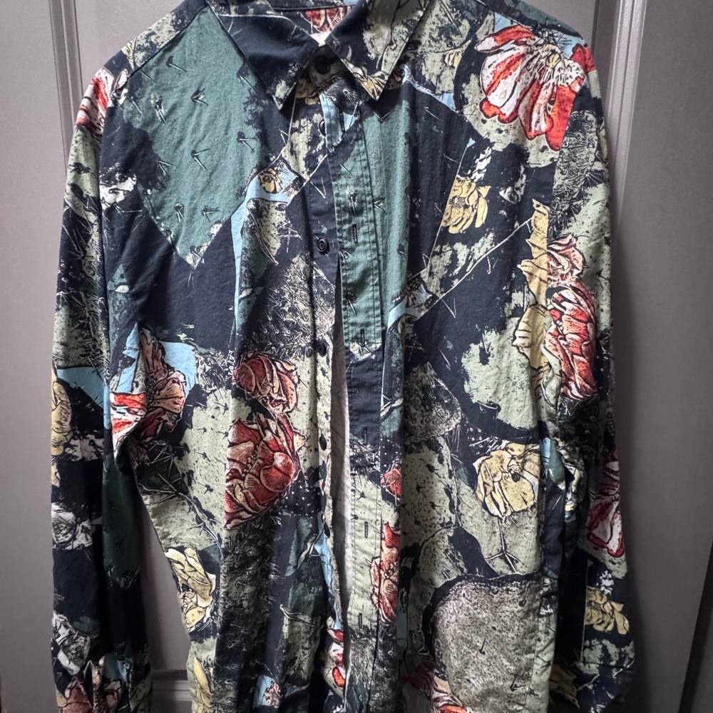 Zara Multicolor Botanical Print Shirt